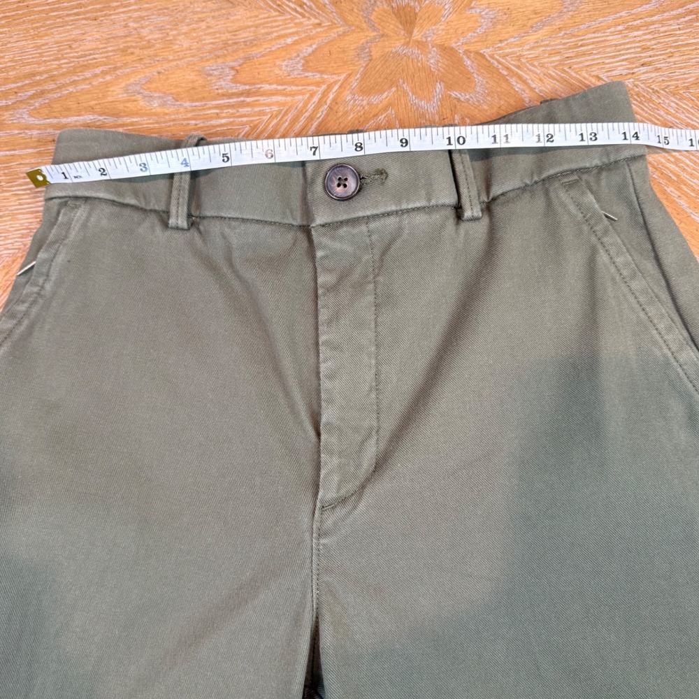 SPANX Stretch Twill Cropped Wide Leg Pant Green Size Medium - Picture 7 of 9